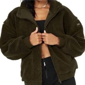 ALO Yoga Women's Sherpa Varsity Jacket